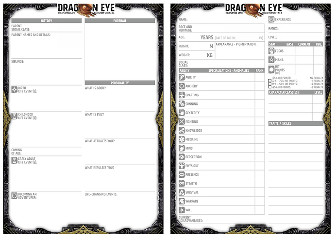 DragonEye CharSheet